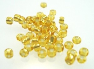 gold glass seed beads
