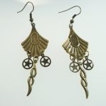 Metal Dangle Bronze Gypsy Earrings Star Twist