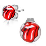 Hypoallergenic Stainless Steel Sensitive Stud Rolling Stones Earrings