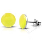 Hypoallergenic Stainless Steel Sensitive Stud Yellow Earrings