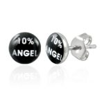 Stainless Steel Stud Angel Earrings