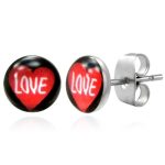 Hypoallergenic Stainless Steel Sensitive Stud Love Heart Earrings
