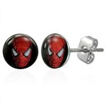 Hypoallergenic Stainless Steel Sensitive Stud Spiderman Earrings