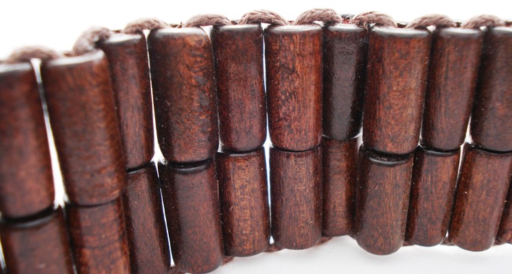 Wooden beaded belt
