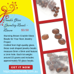 Crackle Glass Jewellery Beads – Brown