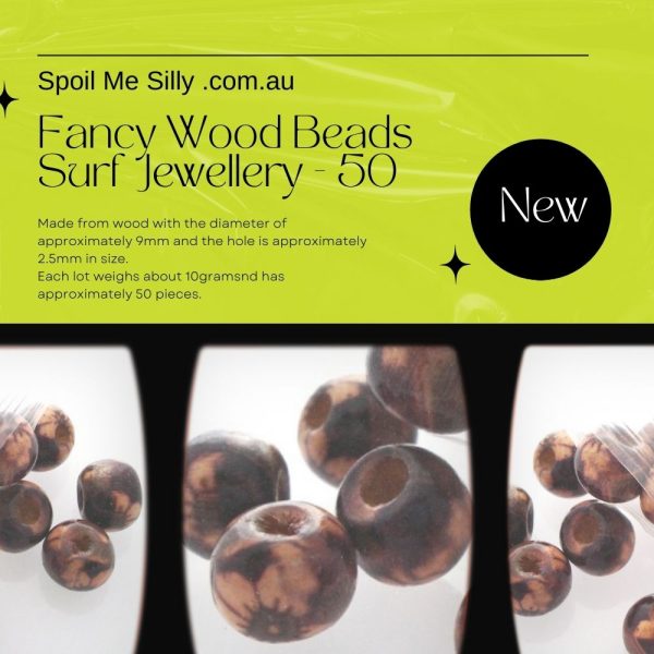 Fancy Wood Beads Surf Jewellery - 50