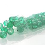 Crackle Green Glass Beads for Jewellery