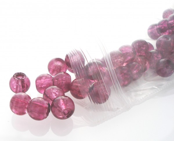 crackle glass jewellery beads