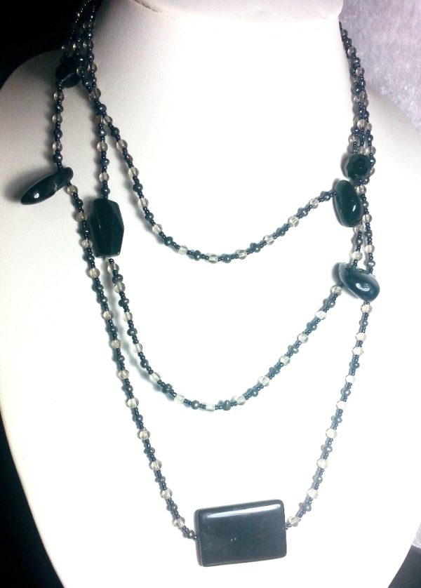 extra long gem Glass necklace jewellery  http://spoilmesilly.com.au/