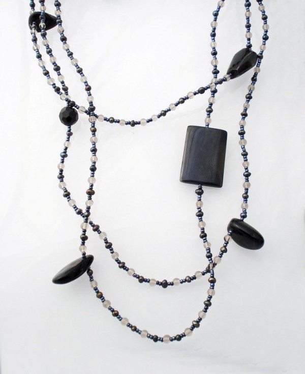 Extra Long Glass gem necklace jewellery  http://spoilmesilly.com.au/