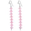Pink Crystal Long Earrings