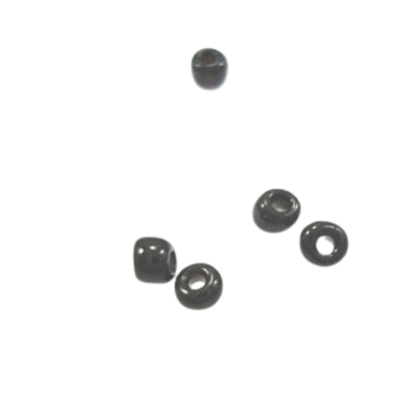 Black Seed Beads Glass 1mm Hole