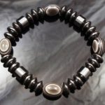 Hematite Gem Glass Beaded Stretch Bracelet Bangle NEW