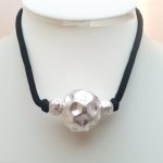 Jewellery 16" Large Round Metal Silver Meteor Thing Women's Choker Necklace New