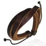 Leather Mens Womens Handmade Bracelet Bangle brown NEW