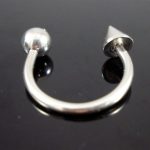 NEW SURGICAL STEEL HORSESHOE NOSE BELLY EYE SPIKE CONE