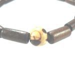 NEW WOMENS BEADED WOOD COCO SURF WOODEN BRACELET BANGLE