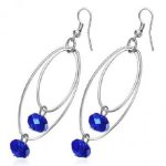 New Crystal Blue Fashion Glass Jewelry Pair of Earrings Spoil Me Silly Jewellery