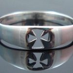 STERLING SILVER CROSS CRUCIFIX SHINNY  RING New