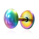 Stainless Steel Labret Bar Rainbow Mouth Piercing NEW